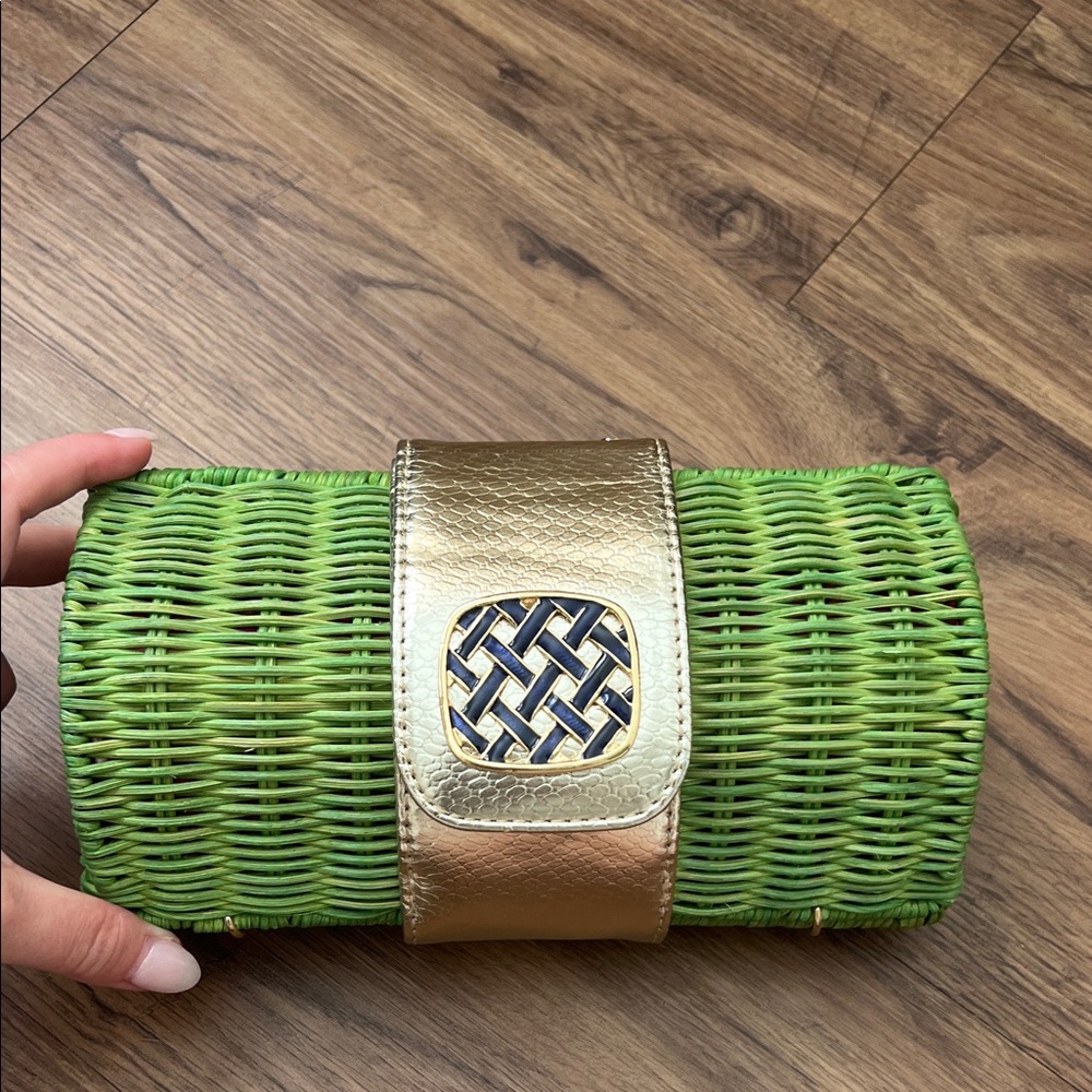 Vintage Lilly Pulitzer Rattan Clutch